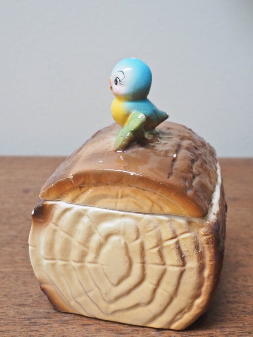 Vtg Norcrest Japan Ceramic Blue Bird Jam Jar - Picture 3 of 11